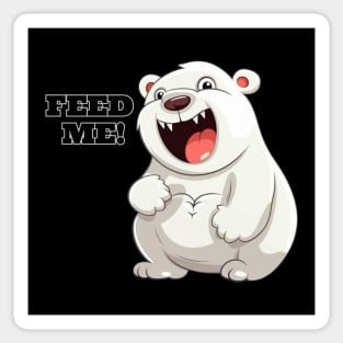 Feed Me!  Polar Bear, White Bear, Cute Sticker